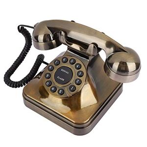 Exliy Téléphone Fixe numérique Vintage, téléphones filaires rétro à l'ancienne, téléphone Filaire à réduction de Bruit de Petite Taille, téléphone Antique Vintage pour la décoration - Publicité