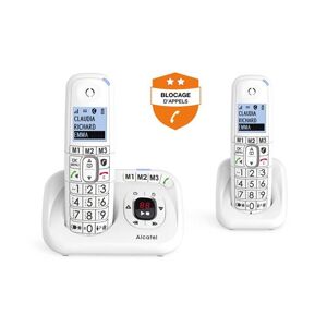 Téléphone fixe sans fil avec répondeur Alcatel XL785 Duo Blanc Blanc - Publicité