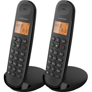 Téléphone fixe sans fil Logicom Dect Duo Iloa 250 Noir Noir - Publicité