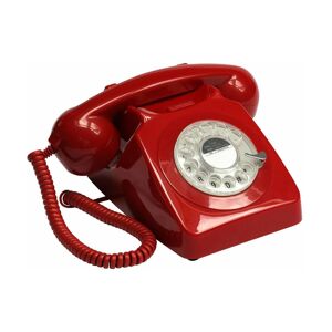 Téléphone fixe rétro rouge 746 Rotary - GPO Retro - Publicité