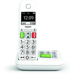 Siemens Téléphone sans fil Gigaset DECT E290A - grandes touches - blanc - Publicité