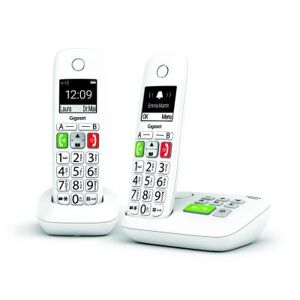 Siemens Téléphone sans fil Gigaset DECT E290A Duo - grandes touches - blanc - Publicité