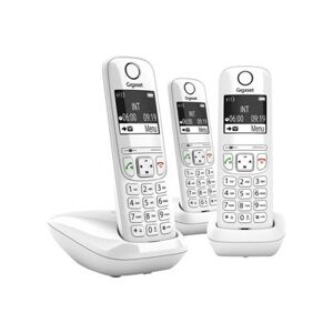 Siemens Gigaset AS690 TRIO téléphone DECT blanc - base + 3 combinés - Publicité