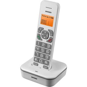 Brondi Bravo Star Telefono DECT Identificatore di chiamata Grigio, Bianco