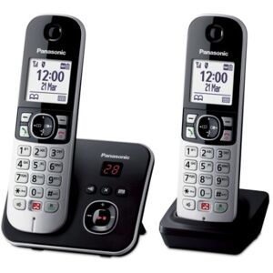 Panasonic KX-TG6862JTB telefono Telefono DECT Identificatore di chiamata Nero, Argento (KX-TG6862JTB)