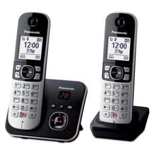 Panasonic KX-TG6862JTB telefono Telefono DECT Identificatore di chiamata Nero, Argento (KX-TG6862JTB)
