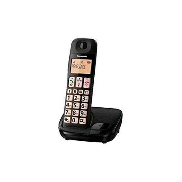 panasonic telefono cordless tasti grandi nero kx-tge110jtb