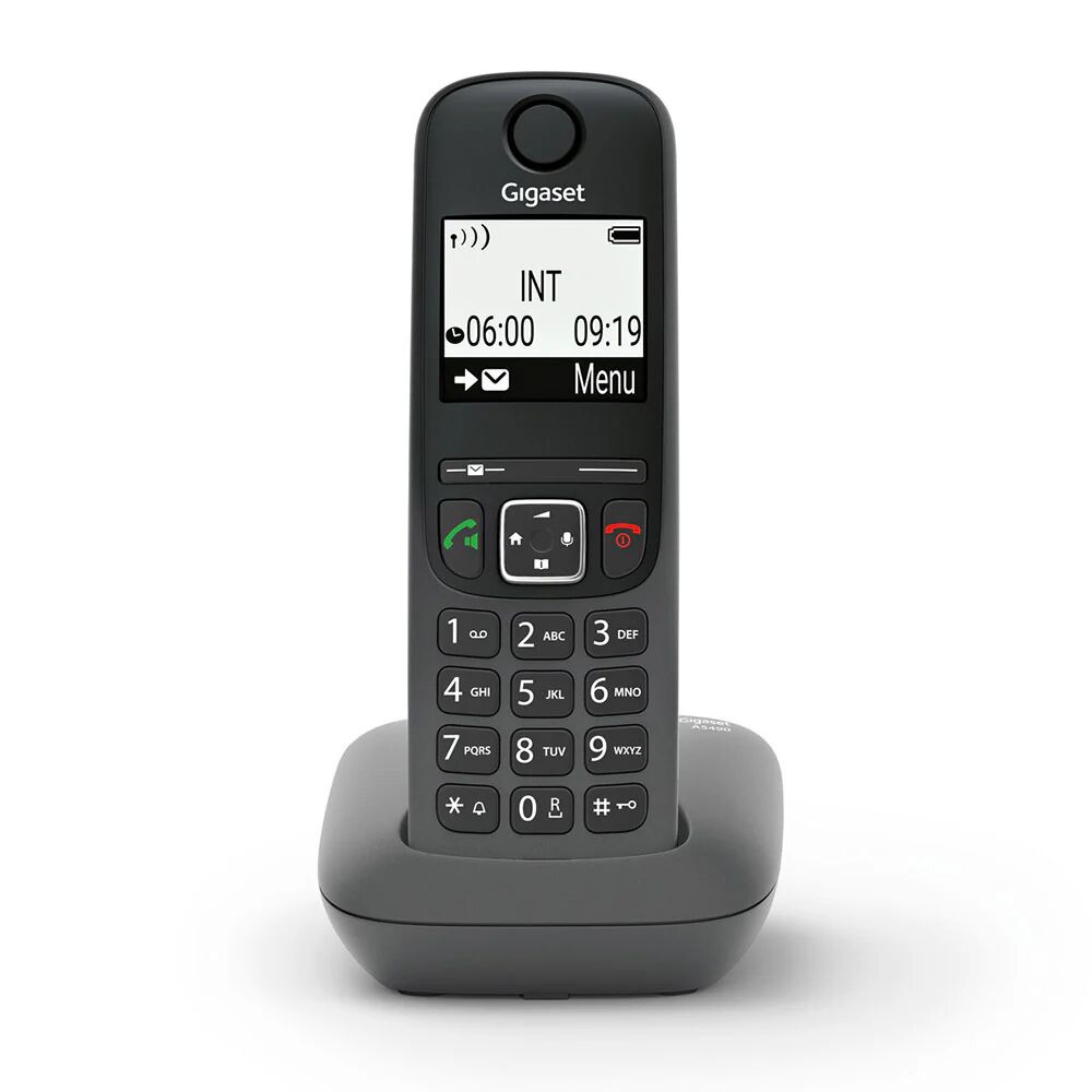 Siemens Gigaset AS490 telefono Telefono analogico/DECT Identificatore di chiamata Nero