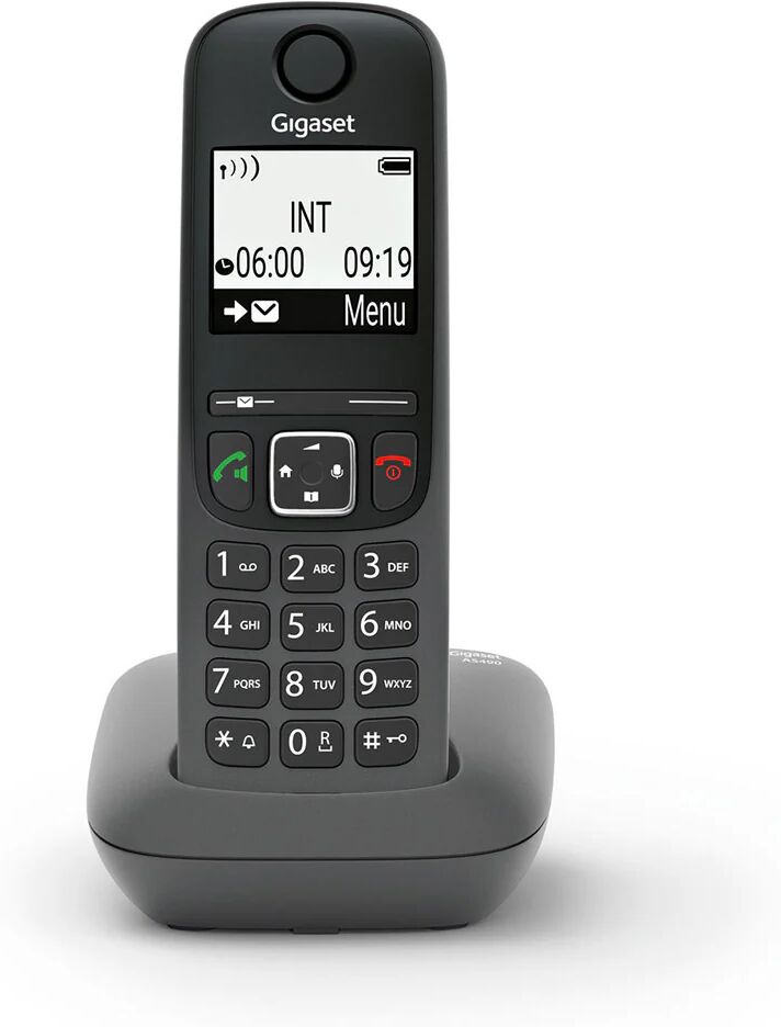 Siemens Gigaset AS490 telefono Telefono analogico/DECT Identificatore di chiamata Nero