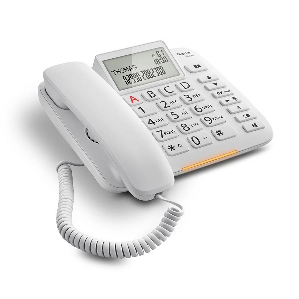 Siemens Gigaset DL380 Telefono analogico Identificatore di chiamata Bianco