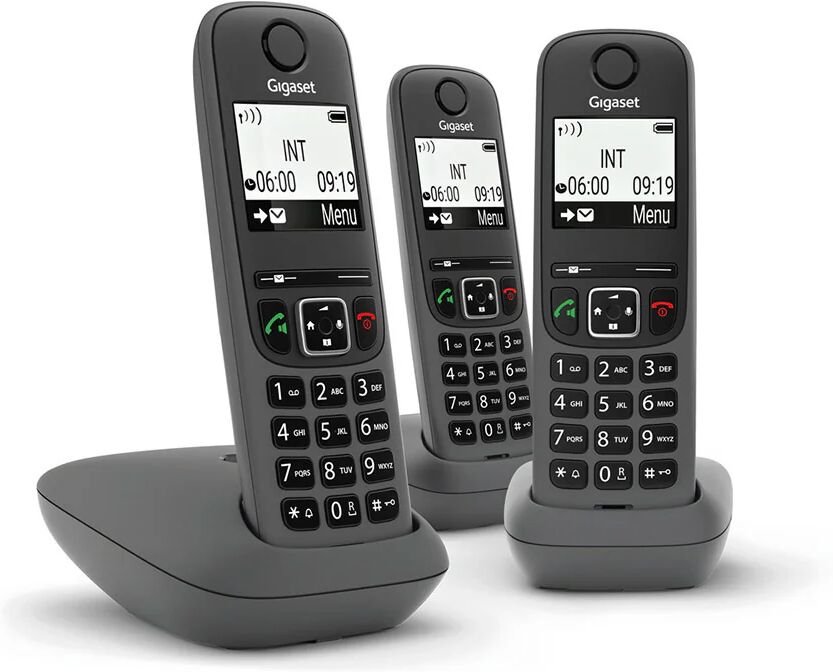 Siemens Gigaset AS490 Trio Telefono analogico/DECT Identificatore di chiamata Nero