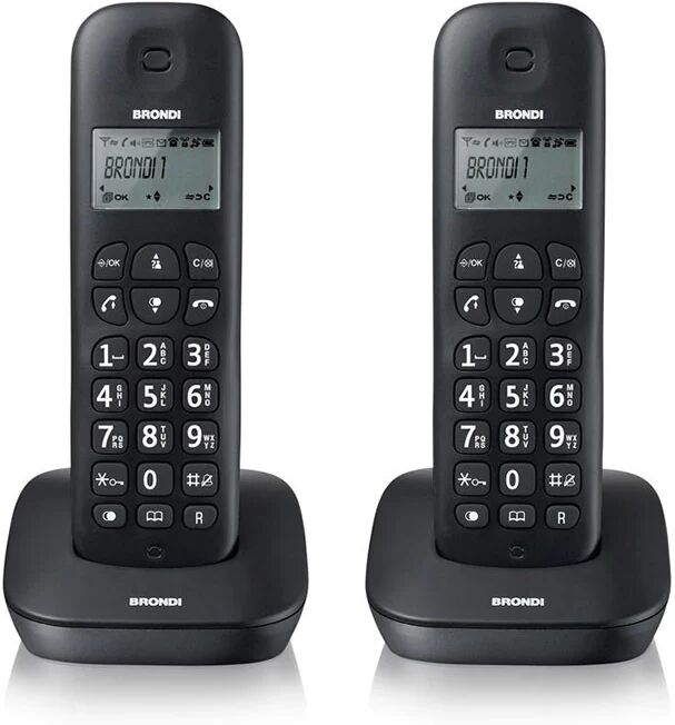 Brondi Gala Twin Telefono DECT Identificatore di chiamata Nero