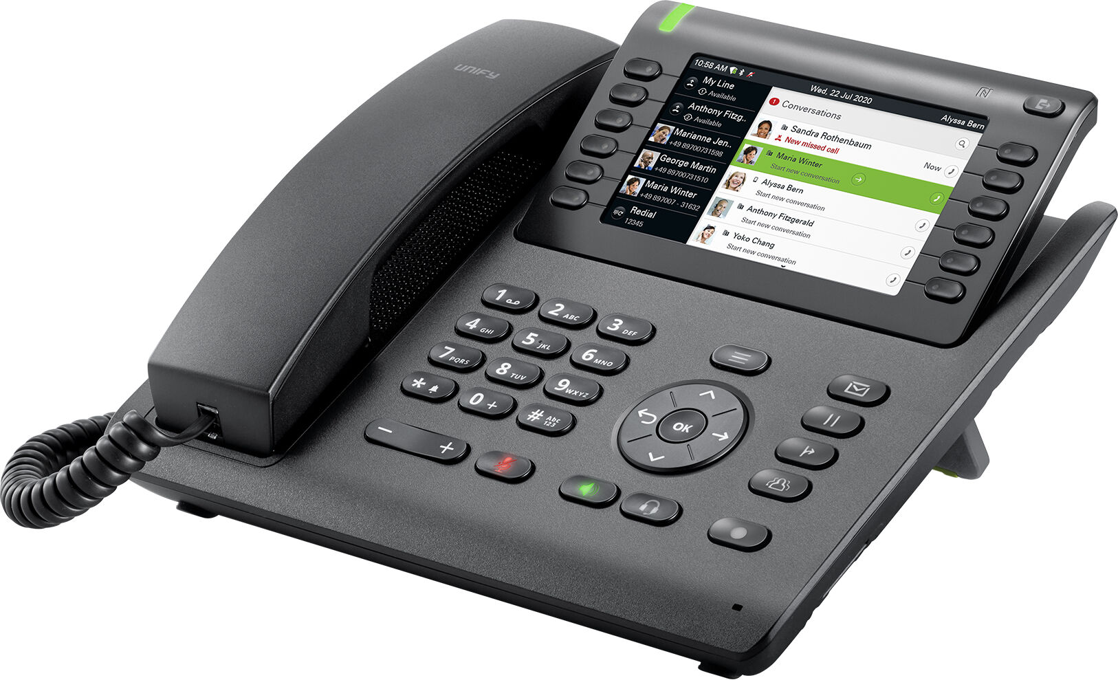 Unify OpenScape Desk Phone CP700 telefono IP Nero TFT [L30250-F600-C438]