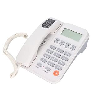 ASHATA KX T2026CID Teléfono con cable, teléfono fijo con pantalla LCD,  teléfono de escritorio para oficina en casa, hotel, teléfonos fijos con  cable