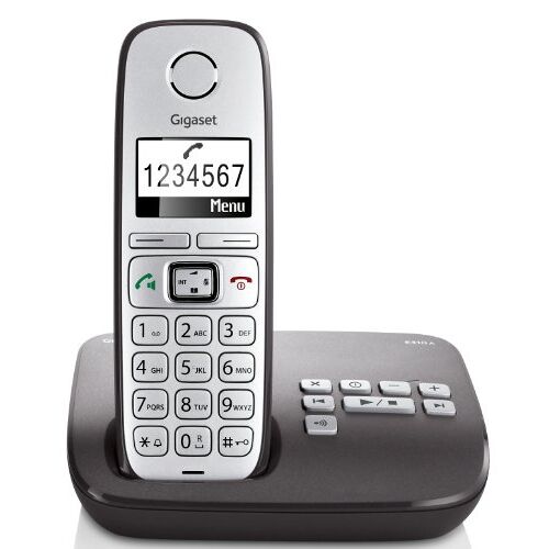 Siemens E310A telefoon draadloze telefoon/handset grafische display grote toetsen telefoon antwoordapparaat handsfree-functie analoge telefoon antraciet