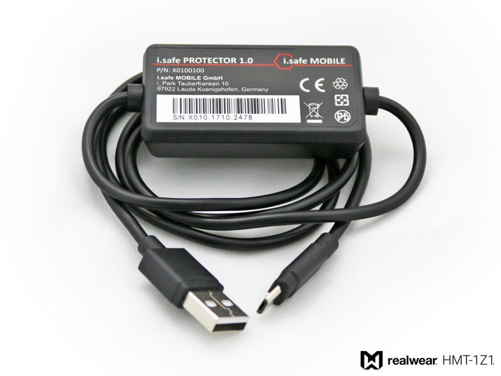 Realwear Usb Kabel Med Lade Beskyttelse For Hmt-1z1