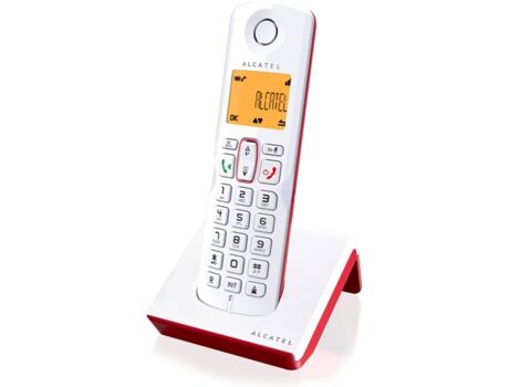 Alcatel Telefone S250 Branco, vermelho