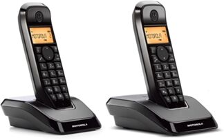 Motorola Telefone sem fios S1202 Duo Preto