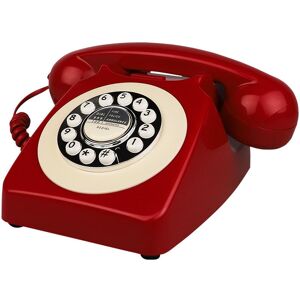 TOMTOP JMS Retro telephone, European and American telephone, landline, rotary phone, button dial, hotel phone,