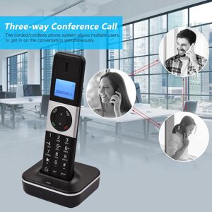 TOMTOP JMS D2002 TAM Expandable Corded/Cordless Phone System with Answering Machine Caller ID/Call Waiting and