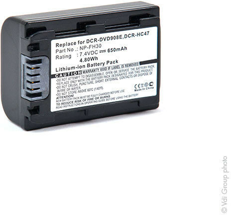 Nx ™ - NX - Batterie photo/caméscope 7.4V 650mAh - NP-FH40 ; NP-FH30 ; NP-FH50