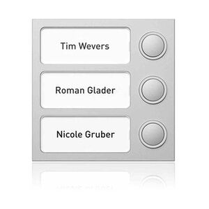 Ritto Portier Tastenmodul 3WE (3 Klingeltasten, 3 Namensschilder) silber, (Bus-System)