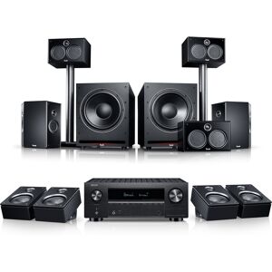 Teufel SYSTEM 6 THX + DENON X3800H für Dolby Atmos  Schwarz