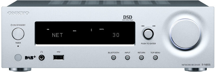 Onkyo R-N855 Netværks Stereo Receiver Sølv