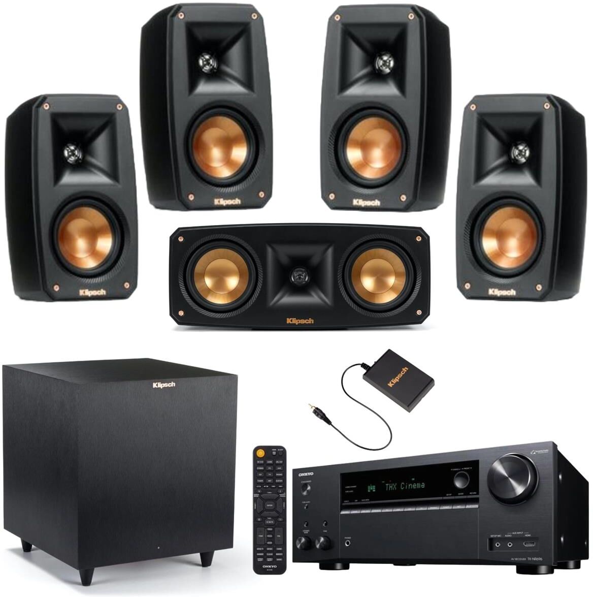 Klipsch Reference Theater Pack 5.1-Channel Speaker System + Onkyo Receiver