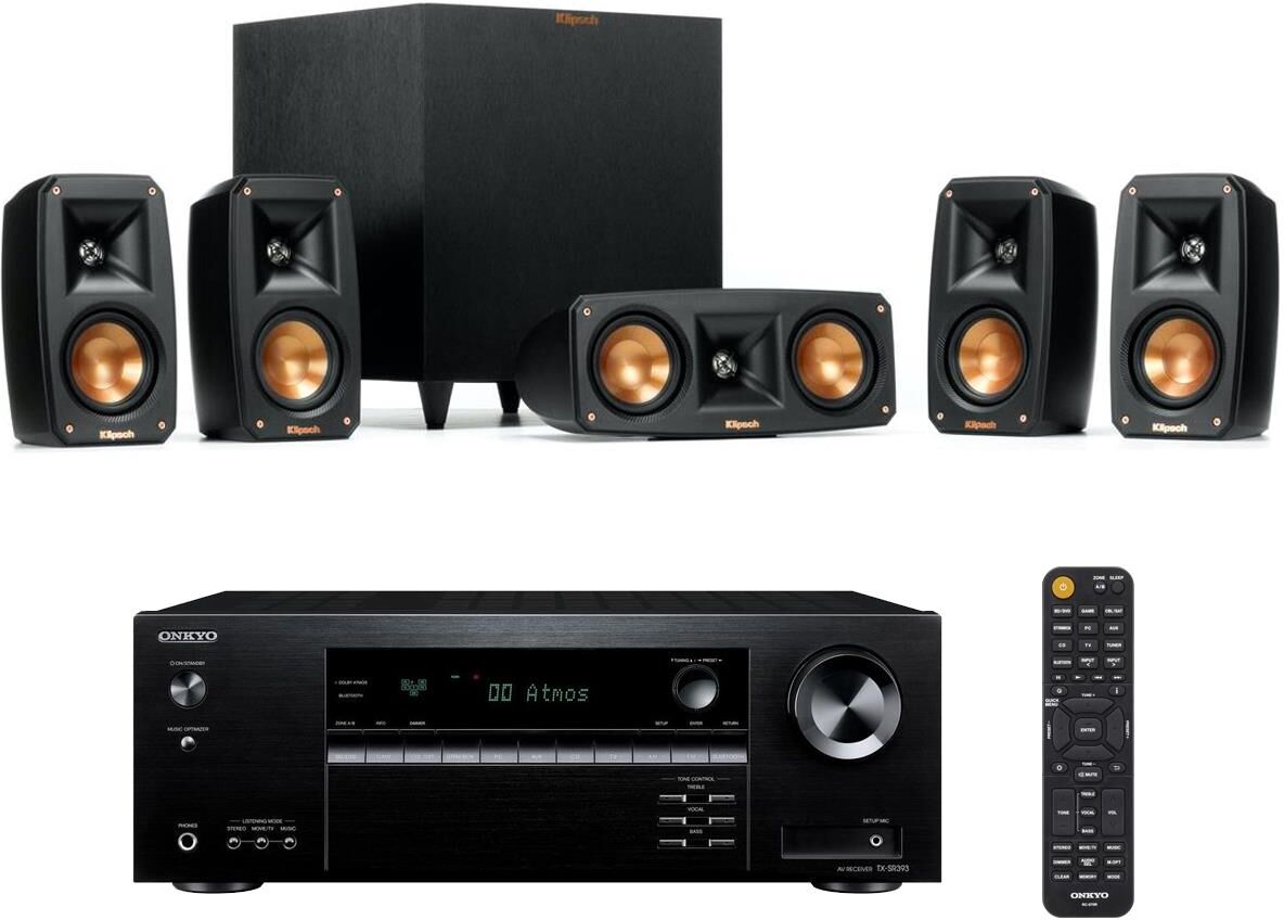 Klipsch Reference Theater Pack 5.1-Channel Speaker System + Onkyo 5.2 Receiver