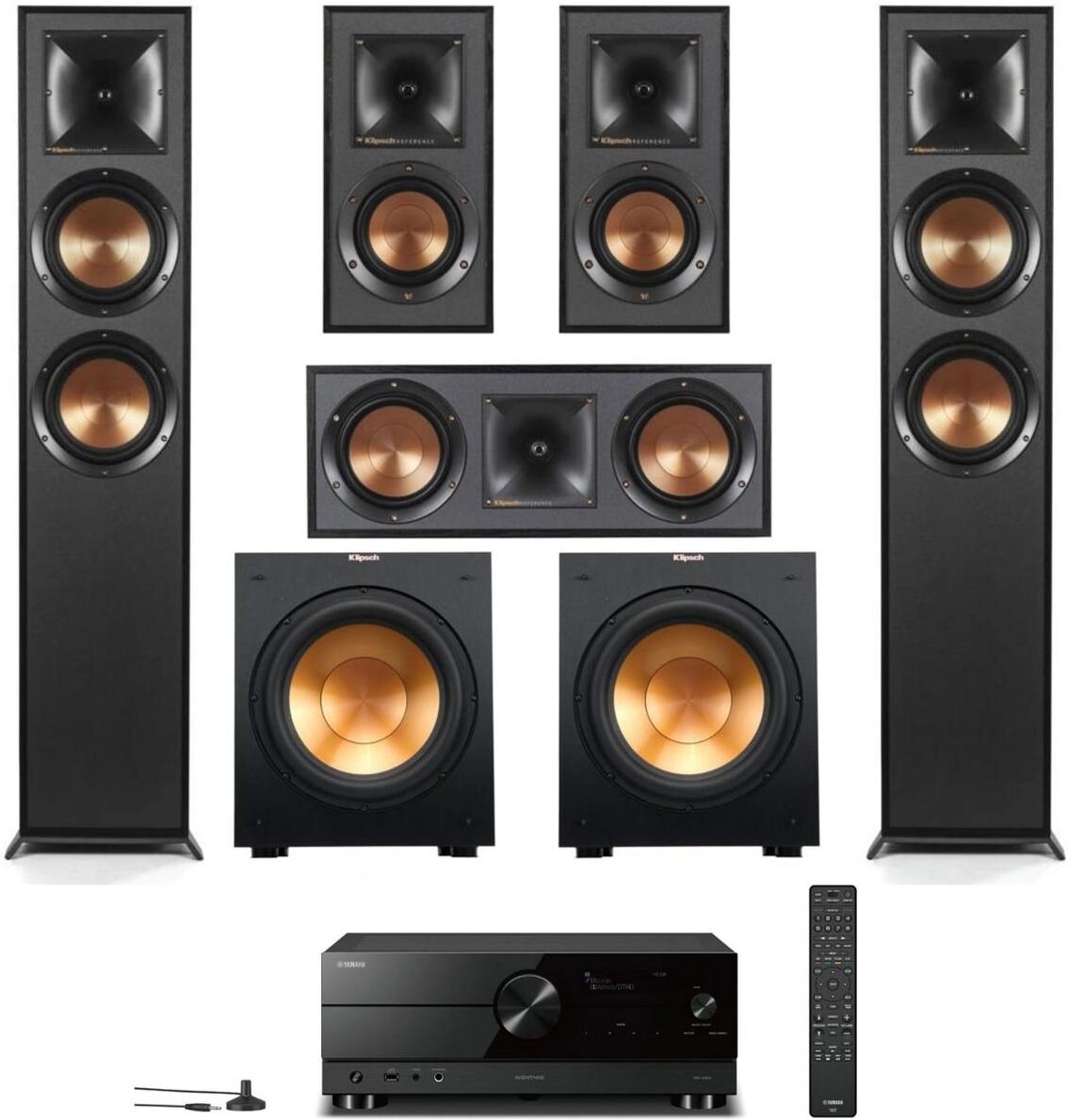 Klipsch Reference 5.2 Home Theater System with Yamaha AVENTAGE RX-A2A receiver