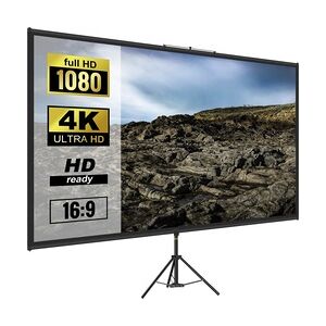 VEVOR 16:9 Beamer Leinwand Stativ 4K HD Rolloleinwand Präsentationswand Projektionsfläche 178x100cm Projektor Bildschirm Standfuß 200-250cm höhenverstellbar ideal für Heimkino Tagungsraum Hochzeiten