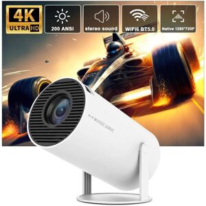 Carrefour Online Neuer Tragbarer Hd-Projektor Hy300 4k-Dekodierung Android 11 5g Wifi 6 200 Ansi Allwinner H713 Bt5.0 1080p 720p Heimkino-Außenprojektor