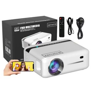 Full HD 4K-projektor 9000 lm 2000:1 WiFi 2,4/5 GHz Android 9 Bluetooth 5.0 HDMI USB Zenwire e520h