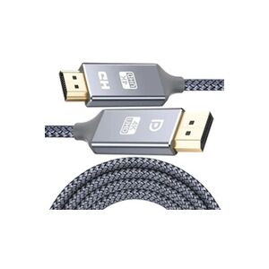 Lenovo Snowkids Câble DisplayPort vers HDMI -1,8m 4K UHD Adaptateur Display Port vers HDMI - -Nylon tressé doré Non bidirectionnel DP to HDMI Ports Câble - Publicité