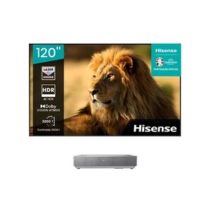 Hisense 120L5HA Pack console ultra courte focale Laser TV + écran ALR Fresnel fourni 120" - Publicité