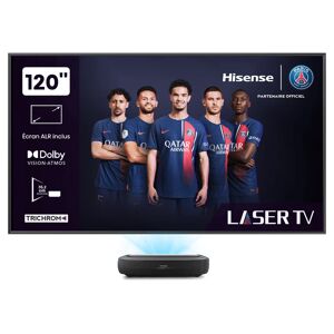 Hisense Pack Vidéoprojecteur 120L9HA & Console Ultra Courte Focale Laser TV & Écran ALR Fresnel 120 - Neuf - Publicité
