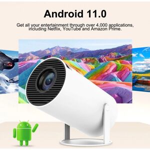 HY300 nouveau Projecteur 4K Android 11 WIFI6 BT5.0 1080P 1280*720P Home cinéma TV écran Projecteur extérieur Portable Projetor - Publicité