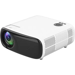 inBEKEA Projecteur A70 Smart Cinema LED 1920 * 1080P 300 "5G WiFi 900 Prise en Charge de la Correction Keystone 4K (Couleur : Noir, Taille : UK) (Blanc UK) - Publicité