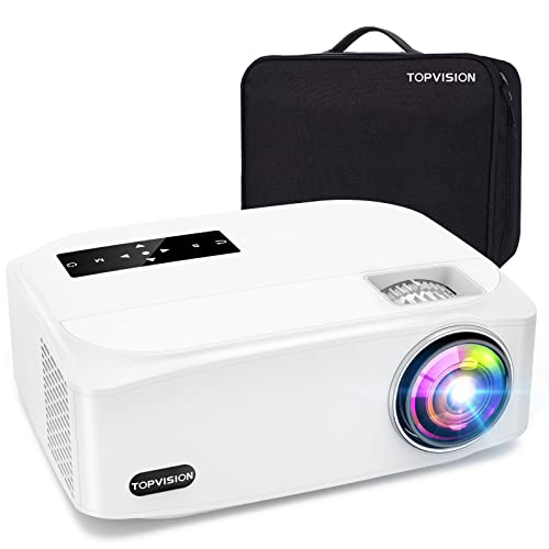 T TOPVISION TOPVISION Native 1080P Home Cinema Beamer, 9000 Lumen Video Beamer met 4K 350'' Display, 150000 uur LED Projector Compatibel met HDMI/USB/SD/AV/VGA