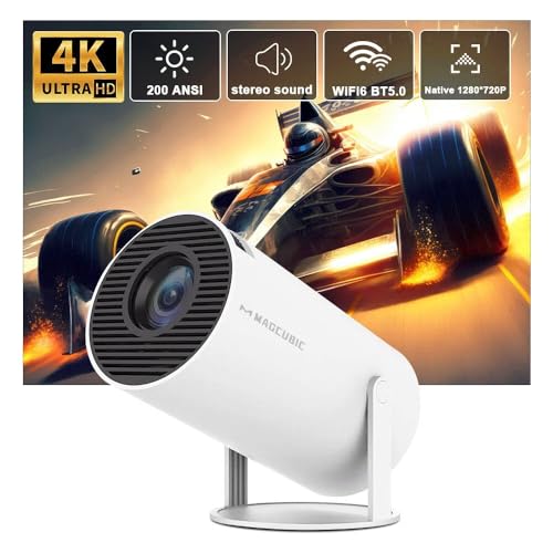 Generic Hy300 projector voor thuisbioscoop, 4K, Android 11, Dual, Wifi6, 200 ANS