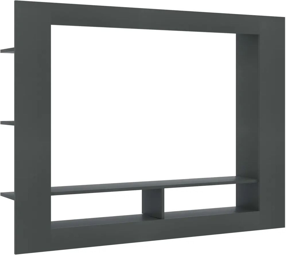 vidaXL Meuble TV Gris 152x22x113 cm Aggloméré