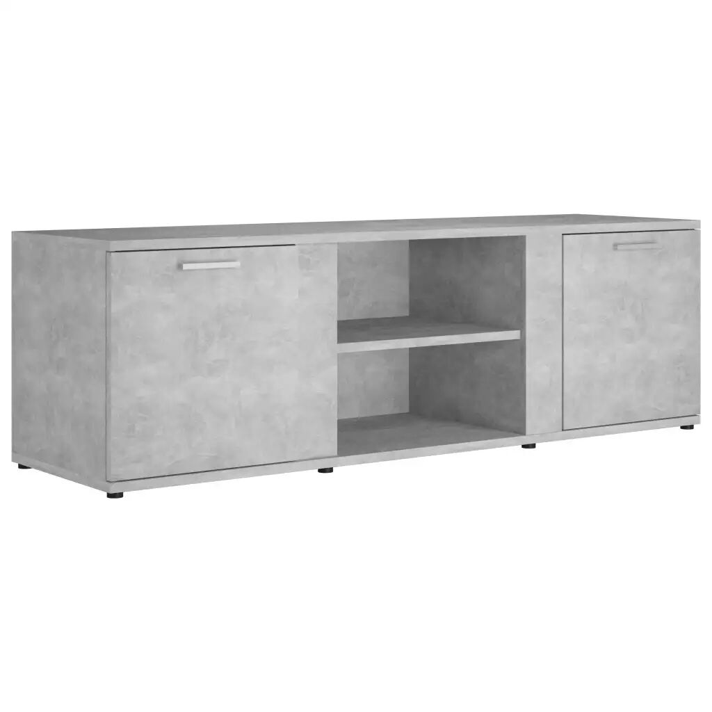 vidaXL Meuble TV Gris béton 120x34x37 cm Aggloméré