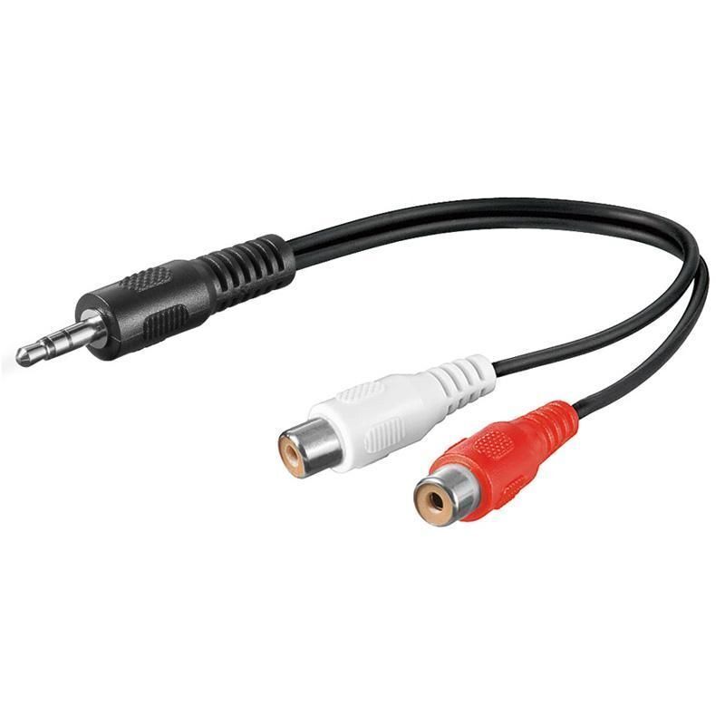 Manhattan Cavo Audio Stereo 2 RCA Femmina a Jack 3.5 mm Maschio 0,20 m