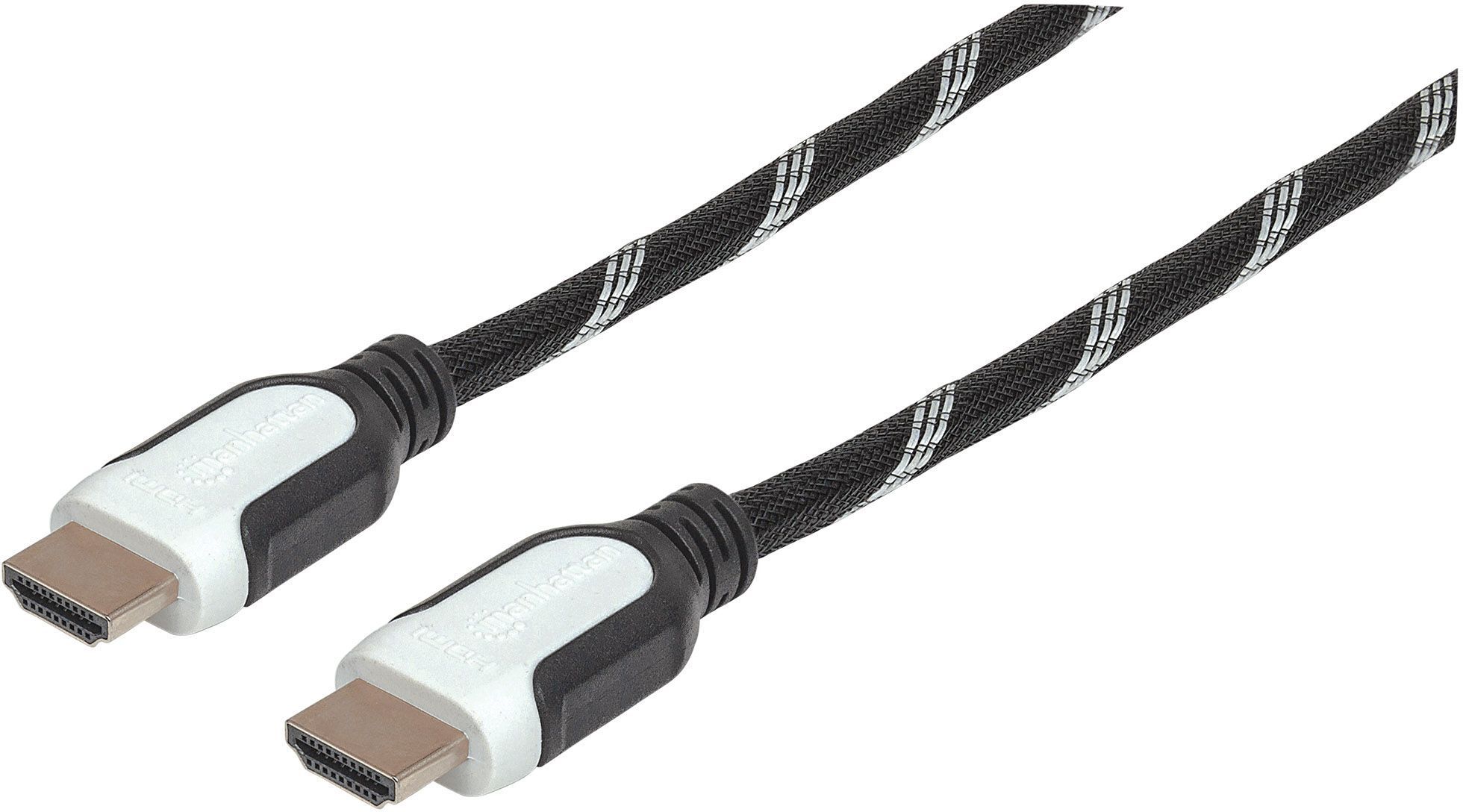 Manhattan Cavo HDMI™ 2.0 High Speed con Ethernet con Connettore Bianco 2m