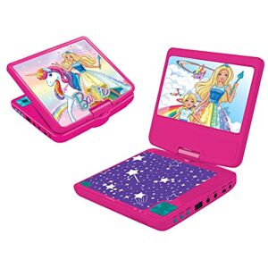 Lexibook - Barbie Lecteur DVD Portable, écran LCD 7”, 2 Haut-parleurs, Batterie Rechargeable, Rose, DVDP6BB - Publicité