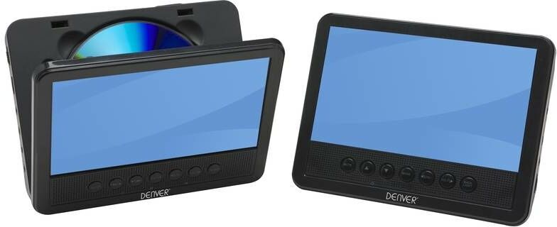 DENVER® Lecteur DVD portable avec écran LCD 7 pouces - MTW-756 TWIN NB + écran