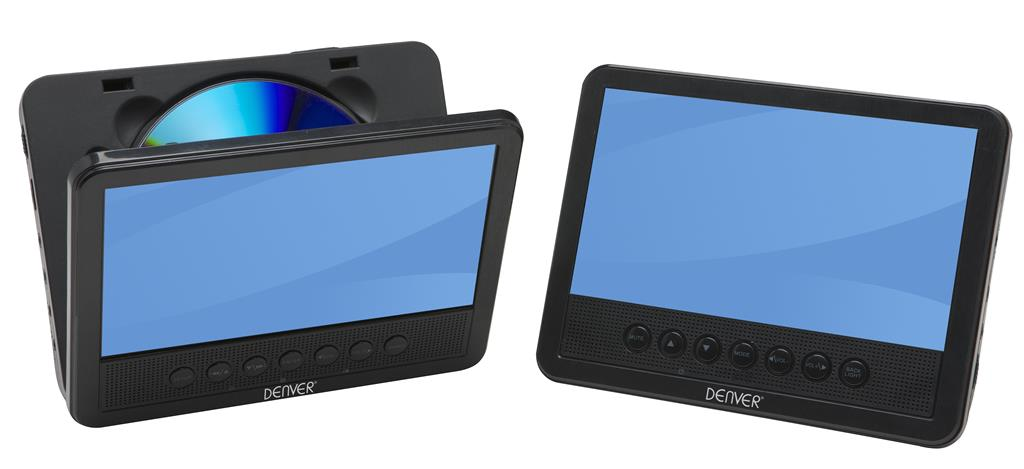 Denver Electronics MTW-756TWINNB Portable DVD player Da tavolo Nero 17,8 cm (7")