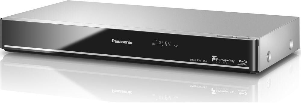 PANASONIC DMR-PWT655EB Smart 3D Blu-ray & DVD Player with Freeview Play Recorder - 1 TB HDD, Silver/Grey