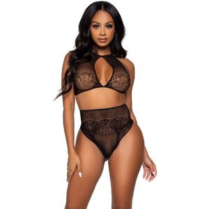 Leg Avenue Halter Crop Top & Thong Panty